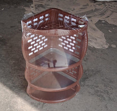 Multi Purpose Plastic Corner Rack a Stylish Storage Shelf for Kitchen / Living Room / Bathroom (1 Pc / 3 Layer ) the24kgal