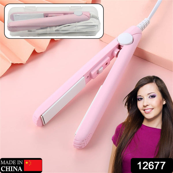 Beauty and Personal Care Professional Ceramic Plate Mini Hair Styler Straightener and Curler the24kgal