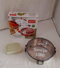 Miracle Stainless Steel Round Lunch Box, with Small Plastic Box Insert Leak Proof Lunch Box with Transparent lid, Lunch Box for Kids & Adults for School, Office (450 ML + 250 ML Approx) the24kgal