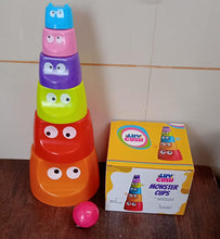 Monster Cups - Activity Toy for Babies 5+ Months Plastic Multicolor Infant & Preschool Toys Develops Motor & Reasoning Skills Birthday Gifts for Boys Girls Age 5+ Months Kids (1 Set) the24kgal