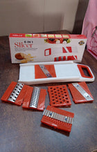 Plastic 6 in 1 Vegetables Slicer, Cutter and Fruit Dicer Grater (1 Set) the24kgal