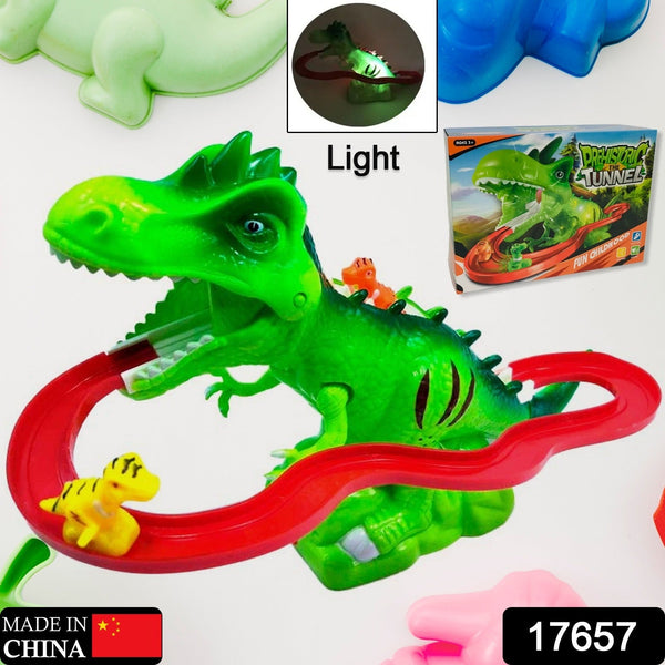 Children Electric Tracks Climb Stair Dinosaur Toys Glowing With Sound Kid Toy Animals Model Interactive Toys the24kgal
