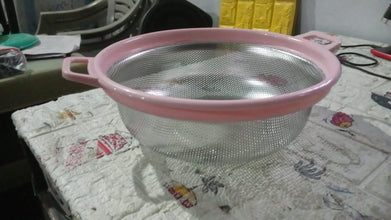 Stainless Steel Colander with Handle - Large Metal Mesh Basket Strainer (1 pc) the24kgal