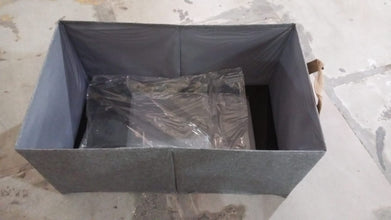 Cloth storage baskets, closet storage bins, Canvas Fabric Storage Basket for shelves, basket organizers for shelf, storage bins for clothes (48×27 Cm) the24kgal