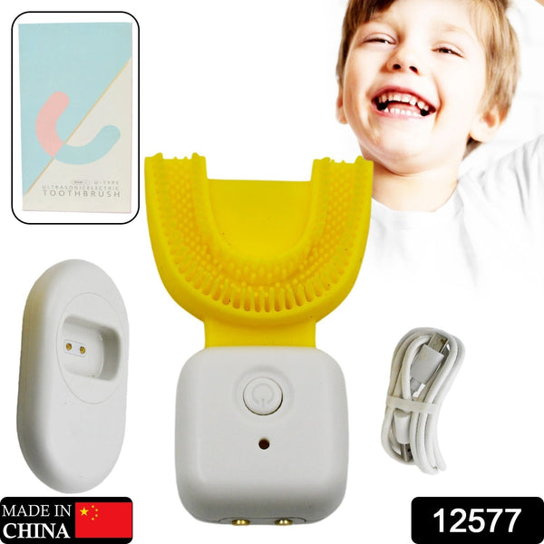 Ultrasonic Electric Toothbrush U Shaped Automatic Toothbrushes for Teeth Whitening Rechargeable, Waterproof Training Toothbrushes for Kids Children's (1 Pc) the24kgal