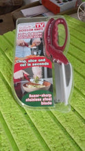 2 in 1 Kitchen Knife Scissor with Spring Locking Hinge and Chopping Board (1 Pc / With Card Packing) the24kgal