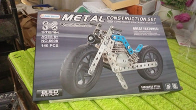 Metal Bike Creative Mechanical Construction Engineering Kit 140 Part of Bike Tool / 1 Set 】 the24kgal