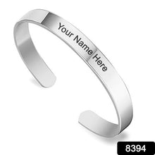 Customized  Personalized Stylish Kada Bracelet (1 Pc  Silver) Wukusy
