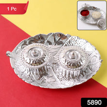 Leaf Shape Special Puja Thali (1 Pc / Mix Design) the24kgal