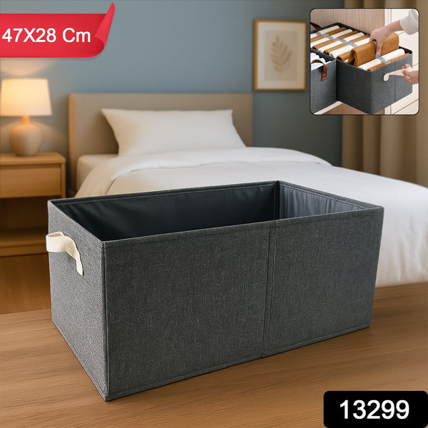 FOLDABLE CLOTH STORAGE BOX WITH HANDLES (47×28 CM) the24kgal
