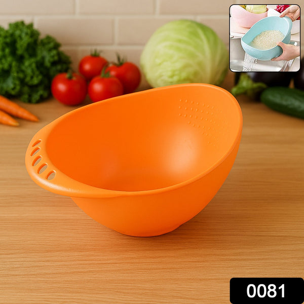 Virgin Rice Bowl Durable Plastic Strainer, Water Strainer | Vegetable & Fruits Washing Bowl the24kgal
