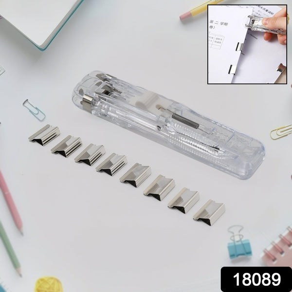 Portable Paper Clamp With 8 Pcs Clip Dispenser Handheld Paper Fast Clam (1 Set) the24kgal