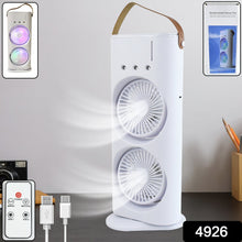 Electric Fan Desktop Double-Head Powerful Air Cooler (1 Pc / With Remote) the24kgal