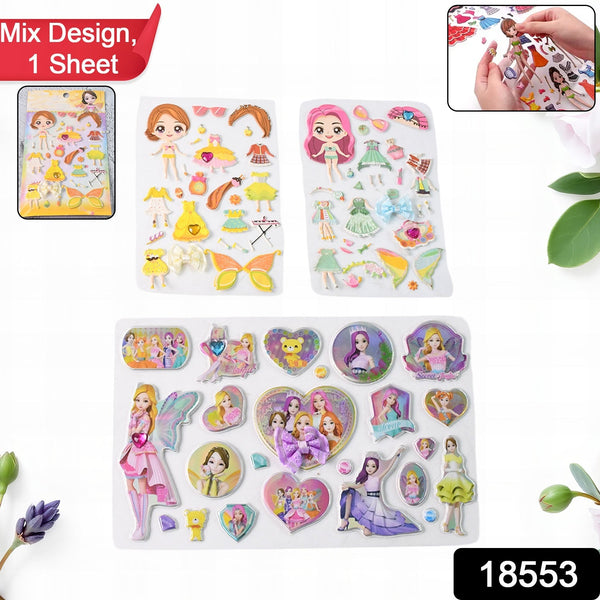Multipurpose Adhesive 3D Stickers (1 Sheet / Mix Design) the24kgal