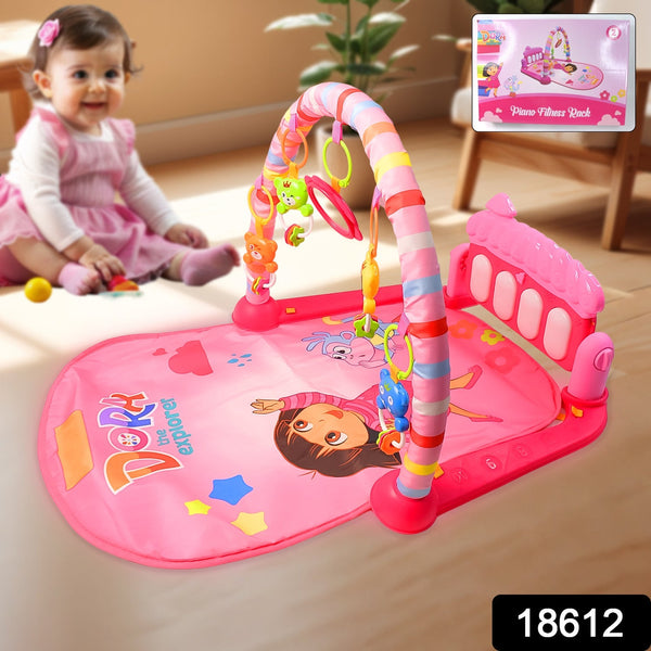 2in1 Baby Kick and Play Piano Gym Mat & Fitness Rack (1 Set) the24kgal