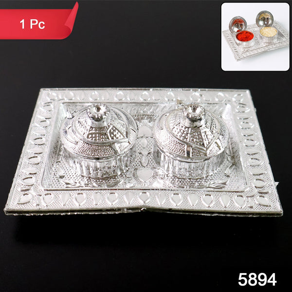 Tray Shape Special Puja Thali (1 Pc / Mix Design) the24kgal