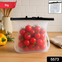 Reusable Silicone Food Storage Bag – Leakproof, Flat Bottom, Freezer & Microwave Safe, BPA-Free Snack & Sandwich Bag (1 Pc) the24kgal