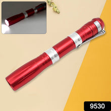 Portable Mini Torch / Flashlight LED Powerful High Lumens Pen Light with Clip, Portable Pocket Compact Torch for Emergency AA Battery operated (1 Pc / Battery not included) the24kgal