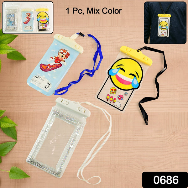 Mix Color Waterproof Mobile Phone Case (Mix Color / 1 Pc) the24kgal