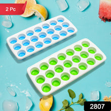 21 Cavity  Up Ice Cube Trays-Easy Release, Flexible Silicone Bottom - Stackable, BPA Free, Food Grade - for Convenient Freezer Ice Making (2 Pc Set) the24kgal