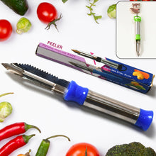 8218 2in1 Multi-purpose Stainless Steel Peeler With Hanging Ring For Vegetables Potato Peeler Carrot Grated Suitable For Peeling And Shredding Fruit And Vegetables Kitchen Accessories Piller (1 Pc) Wukusy